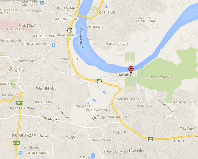 map of taj mahal agra india Taj Mahal Location Location Of Taj Mahal Agra Where Is Taj map of taj mahal agra india